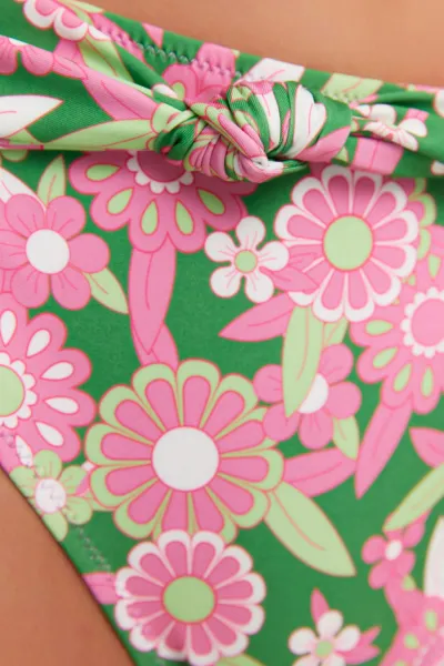 Trendyol Pink Floral Print Bikini Bottoms