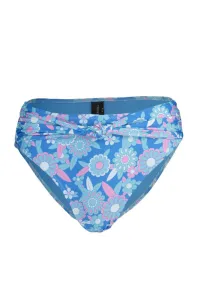 Trendyol Blue Floral Pattern High Waist Bikini Bottom