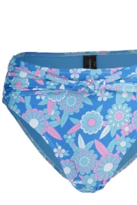 Trendyol Blue Floral Pattern High Waist Bikini Bottom