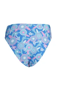 Trendyol Blue Floral Pattern High Waist Bikini Bottom