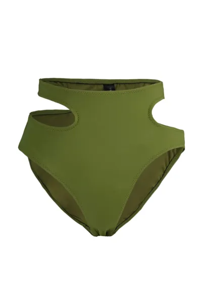 Trendyol khaki vystrihol detailné spodné diely bikín