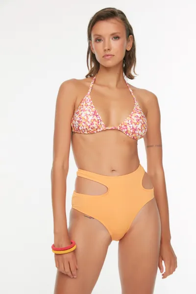 Trendyol Bikini Bottom - Orange - Plain
