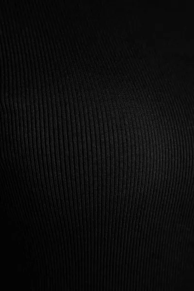 Čierna pletená blúzka s detailmi výrezov od Trendyol Curve