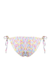 Trendyol Chrumkavé Bikini Nohavičky s Kvetinovým Vzorom s Detailom na Uväzovanie