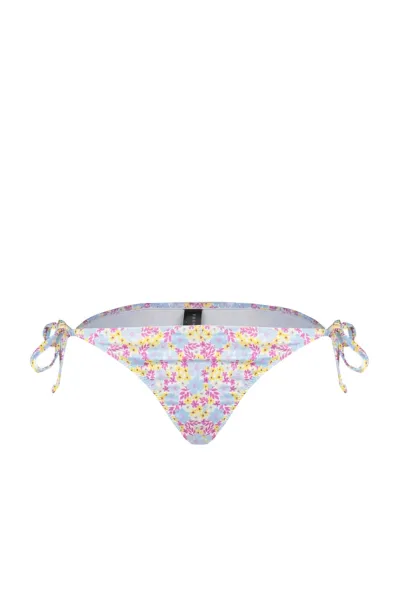 Trendyol Chrumkavé Bikini Nohavičky s Kvetinovým Vzorom s Detailom na Uväzovanie