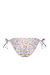 Trendyol Chrumkavé Bikini Nohavičky s Kvetinovým Vzorom s Detailom na Uväzovanie
