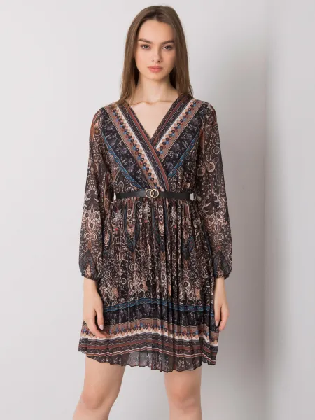 Dress-DHJ-SK-10201.93P-black-beige