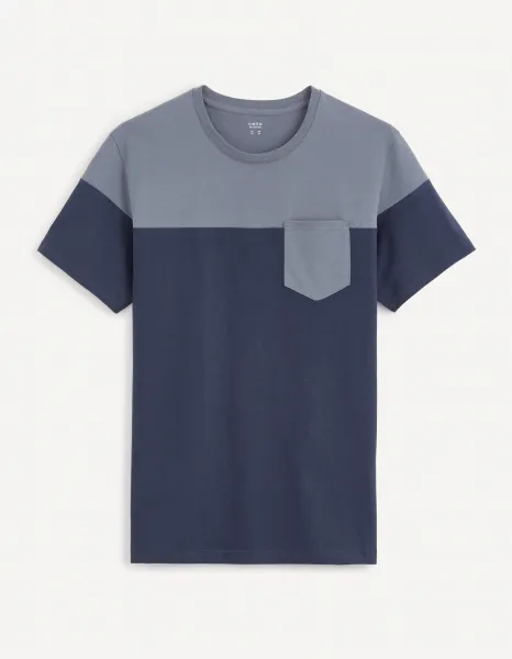 Celio Cotton T-Shirt Becolored with Pocket - Men's