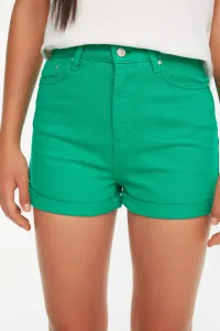 Trendyol Green Denim Shorts