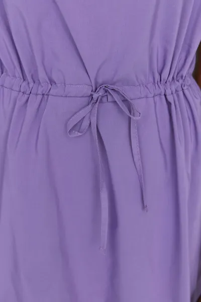 Trendyol Fialová vysoká kravata detailné šaty