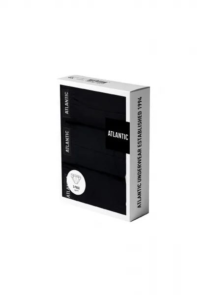 Pánske nohavičky ATLANTIC Sport 3Pack - čierne