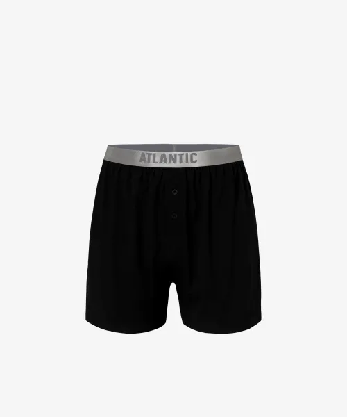 Man Bavlnené boxerky Pima ATLANTIC - čierne