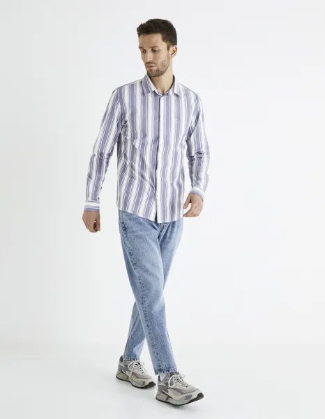 Bavlnená košeľa Bastripes Celio