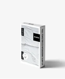 Pánske klasické boxerky na gombíky ATLANTIC 2PACK - biele