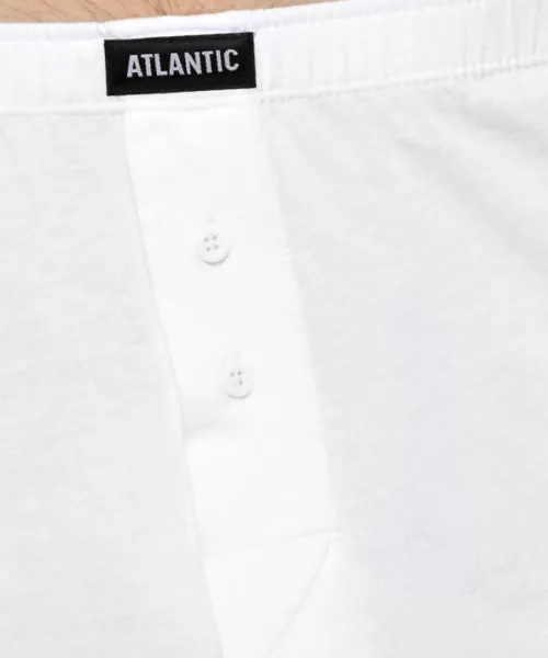Pánske klasické boxerky na gombíky ATLANTIC 2PACK - biele