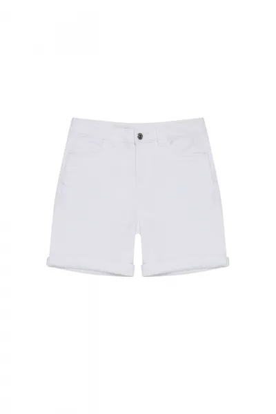 White plain shorts Moodo