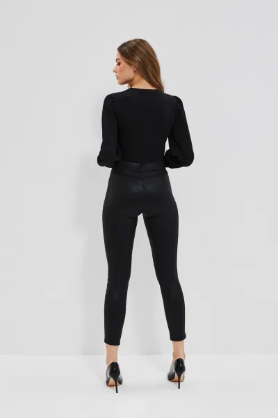Marisse Shiny Leggings Z-Lg-3601 Black