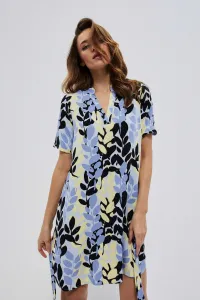Marisse Viscose Dress With Tie L-Su-3720 L.Blue