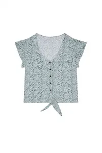Marisse Patterned Shirt Blouse L-Ko-3731 Forest