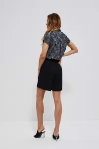 Marisse High-Waisted Viscose Shorts L-Sh-3719 Black