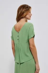 Marisse Viscose Blouse Shirt L-Ko-3741 Palm