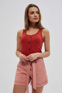Marisse Plain Shorts With Ties L-Sh-3723 Terra Cotta