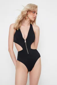 Dámske plavky Trendyol Zipper Detailed