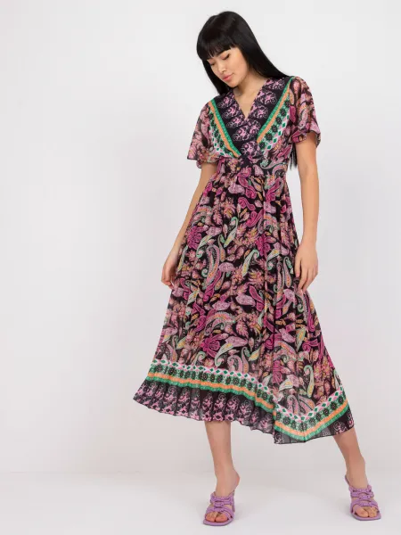 Dress-DHJ-SK-11331-3.61-black-pink