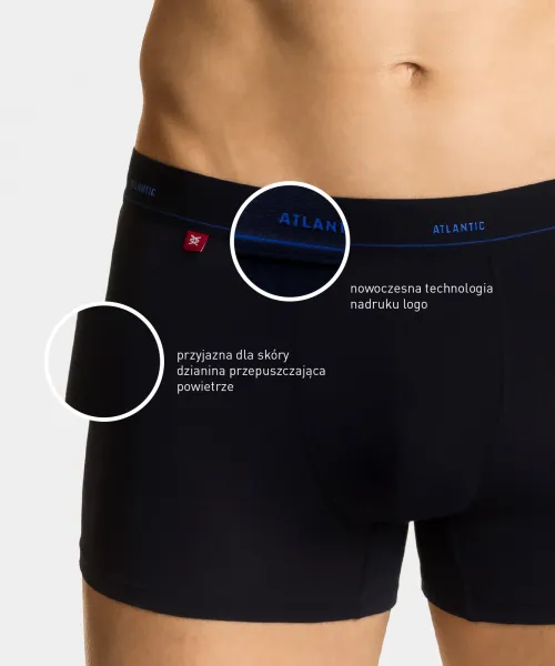 Men's quality boxers ATLANTIC PREMIUM - dark blue
