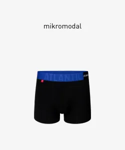 Man boxers ATLANTIC PREMIUM with mikromodal - black/blue
