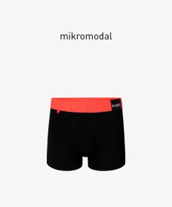 Man boxers ATLANTIC PREMIUM with mikromodal - black/orange