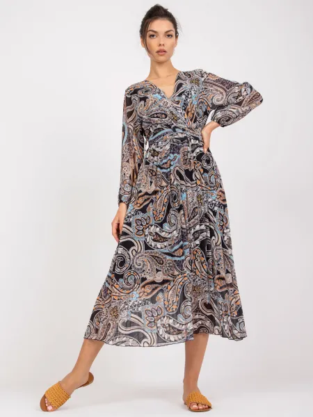 Dress-DHJ-SK-11389-2.52P-black-beige