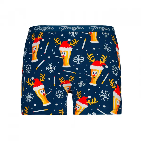 Pánske boxerky Smoke beer navy Frogies Christmas