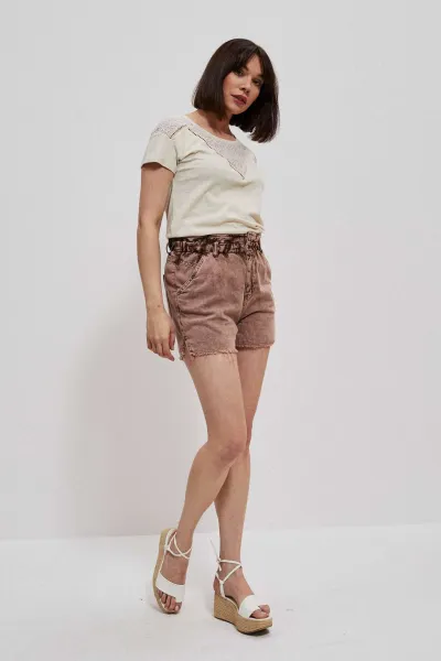 Marisse High Waist Caramel Denim Shorts