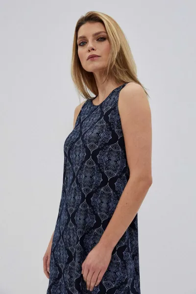 Marisse Summer Dress With Straps L-Su-3741 Navy