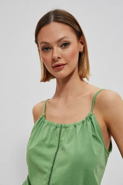Marisse Cotton Tank Top L-Ts-3845 Palm