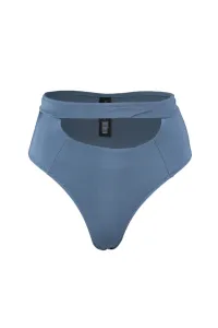 Trendyol Blue Shiny Cut Out Detailed High Waist Bikini Bottoms