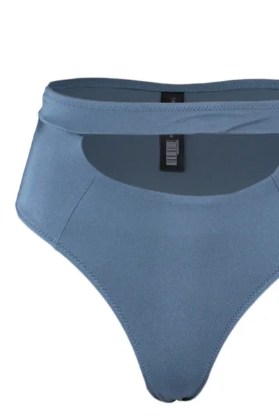 Trendyol Blue Shiny Cut Out Detailed High Waist Bikini Bottoms