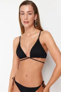 Trendyol Čierny Trojuholník Gippie Bikini Top