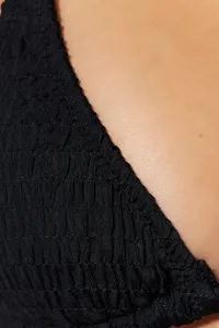 Trendyol Čierny Trojuholník Gippie Bikini Top