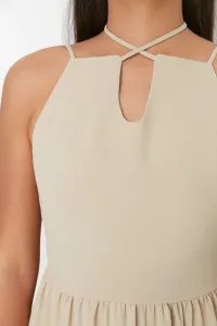 Trendyol Stone Collar Detailed Woven Dress