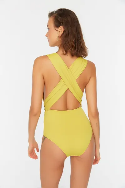 Dámske plavky Trendyol V-neck