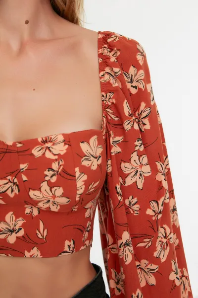 Dámsky Crop Top Trendyol Floral