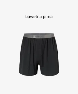 Pánske klasické boxerky s gombíkmi ATLANTIC - tmavošedé