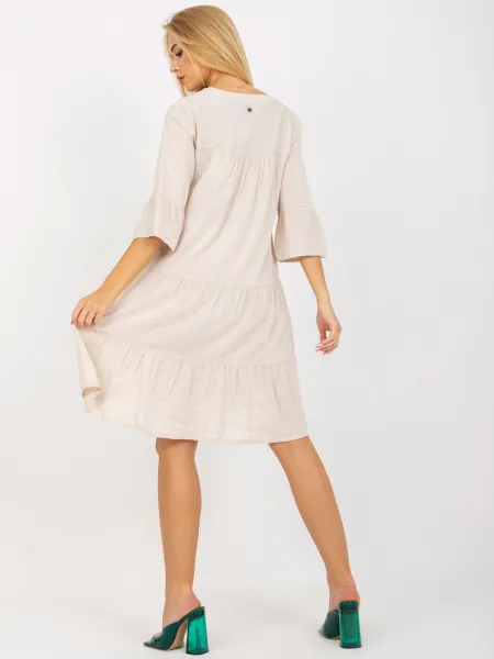 Dress-D73761M30214A1EN-light beige