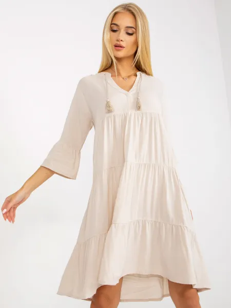 Dress-D73761M30214A1EN-light beige