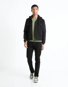 Čierne pánske straight fit rifle Celio