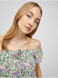 Fialovo-zelený kvetovaný top ONLY Gerda