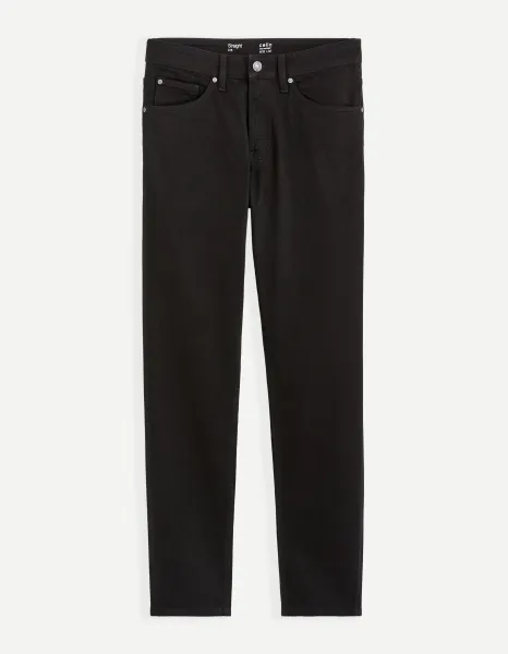 Čierne pánske straight fit rifle Celio