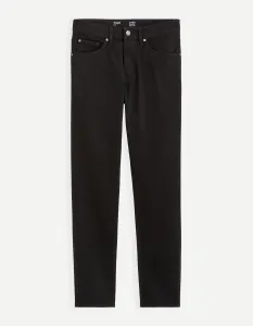 Čierne pánske straight fit rifle Celio